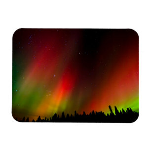 Magnet Flexible Aurore boréale et arbres