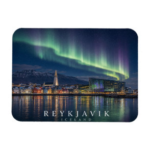 Magnet Flexible Aurores boréales de Reykjavik
