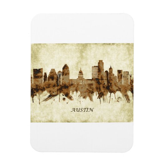 Magnet Flexible Austin Texas Cityscape (Vertical)