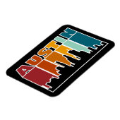 Magnet Flexible Austin Texas Retro Sunset (Côté Gauche)