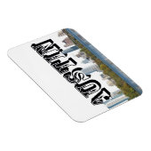 Magnet Flexible Austin Texas Skyline avec Austin dans le ciel (Côté Droit)