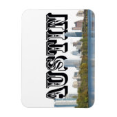 Magnet Flexible Austin Texas Skyline avec Austin dans le ciel (Vertical)
