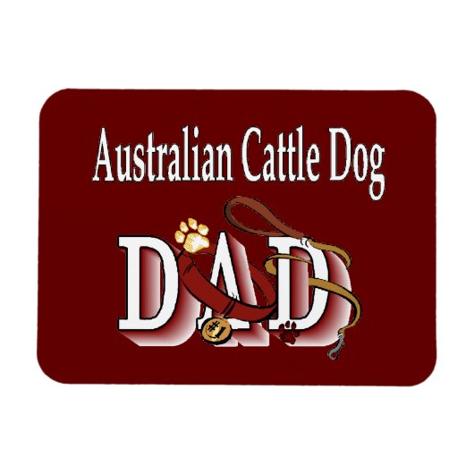 Magnet Flexible Australian Cattle Chien Papa (Horizontal)