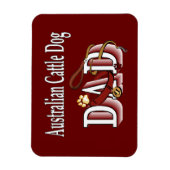 Magnet Flexible Australian Cattle Chien Papa (Vertical)