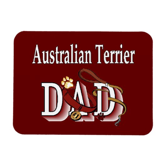 Magnet Flexible Australian Terrier Papa (Horizontal)