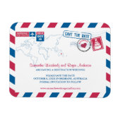 Magnet Flexible Australie Air Mail Wedding Enregistrer la date sz (Horizontal)