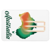 Magnet Flexible Australie Carte du cricket. (Horizontal)