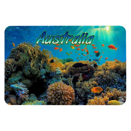 Magnet Flexible Australie Grande barrière de corail stylisée (Horizontal)