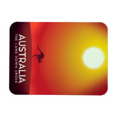 Magnet Flexible Australie "La terre d'en bas" impression de vacanc (Horizontal)