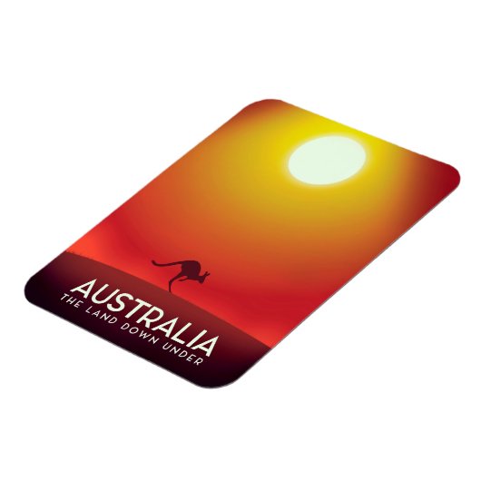 Magnet Flexible Australie "La terre d'en bas" impression de vacanc (Côté Gauche)