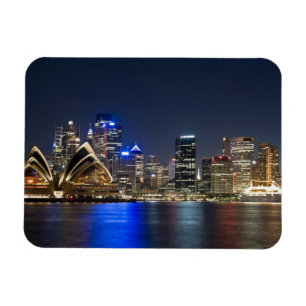 Magnet Flexible Australie, Sydney. Skyline avec l'Opéra vu