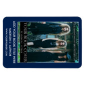 Magnet Flexible Auteur de l'écriture livre couverture bleu ou coul (Horizontal)