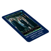 Magnet Flexible Auteur de l'écriture livre couverture bleu ou coul (Côté Droit)