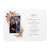 Magnet Flexible Automne Automne Floral Mariage Folio Script Photo (Horizontal)