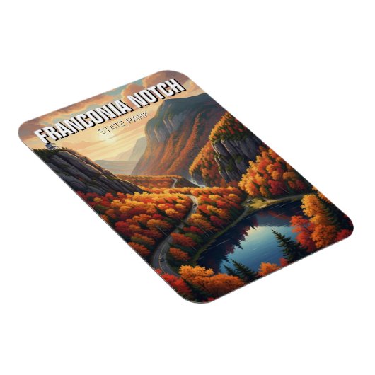 Magnet Flexible Automne en Franconia Notch State Park Travel (Côté Droit)