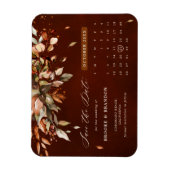 Magnet Flexible Automne Feuilles Rustique Pays Enregistrer la date (Vertical)