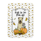 Magnet Flexible Automne Roue Terrier (blé 1b2) Citrouille mignon (Vertical)