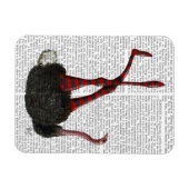 Magnet Flexible Autruche avec pattes rayées (Horizontal)