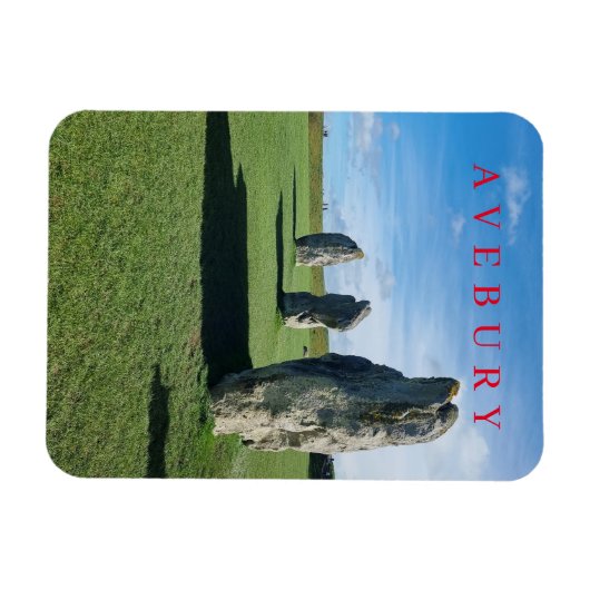 Magnet Flexible Avebury cercle en pierre vue aimant frigo (Horizontal)