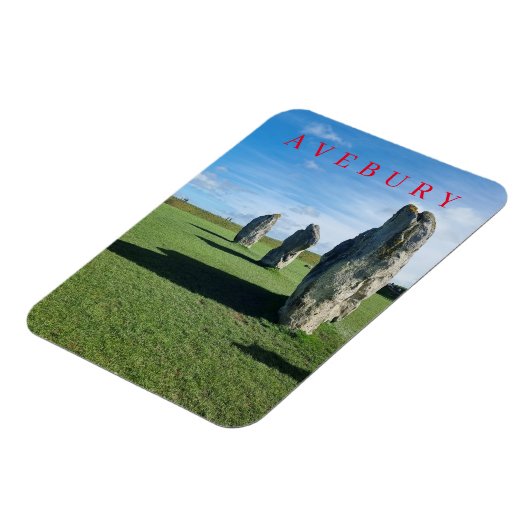 Magnet Flexible Avebury cercle en pierre vue aimant frigo (Côté Gauche)