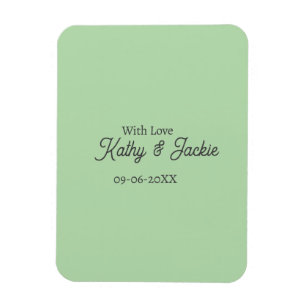 Magnet Flexible Avec amour ajout nom du couple mariage simple mini