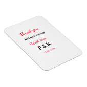 Magnet Flexible Avec amour ajouter lettre de nom de couple merci a (Côté Droit)