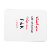 Magnet Flexible Avec amour ajouter lettre de nom de couple merci a (Horizontal)
