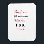 Magnet Flexible Avec amour ajouter lettre de nom de couple merci a<br><div class="desc">conception</div>