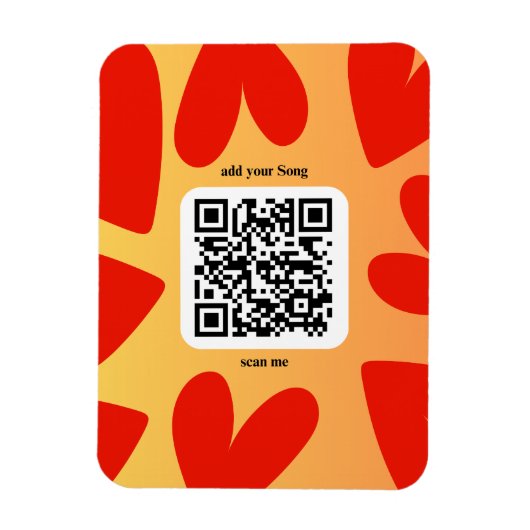 Magnet Flexible Avec une chanson personnelle par code QR (Vertical)