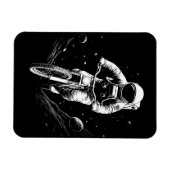 Magnet Flexible Aventure spatiale de vélo d'astronaute cosmique (Horizontal)
