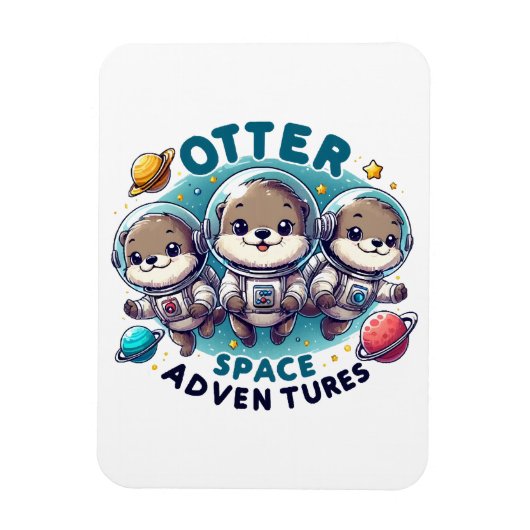 Magnet Flexible Aventures de l'espace de la loutre (Vertical)