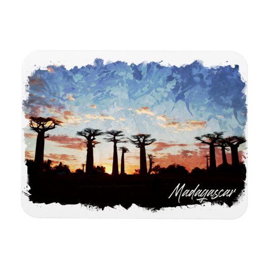Magnet Flexible Avenue Madagascar des Baobabs Panorama (Horizontal)