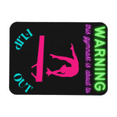 Magnet Flexible Avertissement Cette Gymnaste Est Sur Le Point De S (Horizontal)
