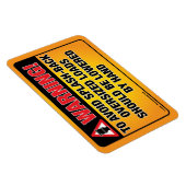 Magnet Flexible AVERTISSEMENT - Évitez l'aimant de salle de bain à (Côté Droit)