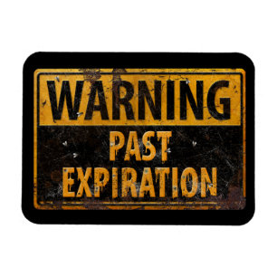 Magnet Flexible AVERTISSEMENT Expiration passée - Panneau Danger M