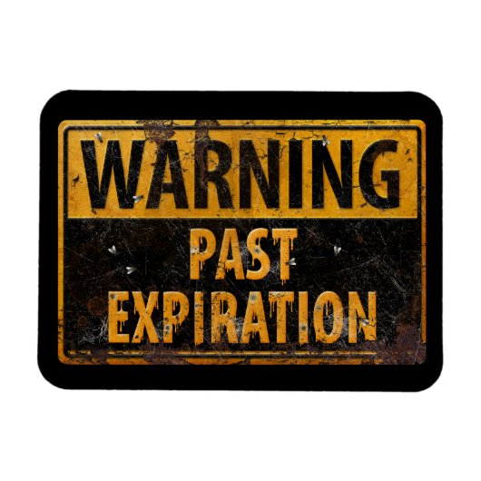 Magnet Flexible AVERTISSEMENT Expiration passée - Panneau Danger M (Horizontal)