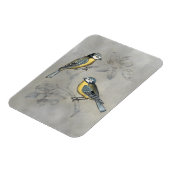 Magnet Flexible Aviaire argenté | Couple d'oiseaux (Côté Gauche)