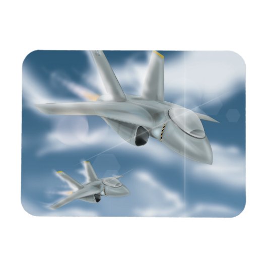 Magnet Flexible Avion à réaction militaire (Horizontal)