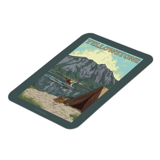 Magnet Flexible Avion Bush et pêche - Yellowstone National (Côté Gauche)