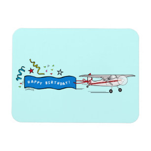 Magnet Flexible Avion de joyeux anniversaire