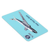 Magnet Flexible Avion de ligne Tu-104 de Tupolev (Туполев) (Côté Droit)
