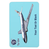 Magnet Flexible Avion de ligne Tu-104 de Tupolev (Туполев) (Vertical)