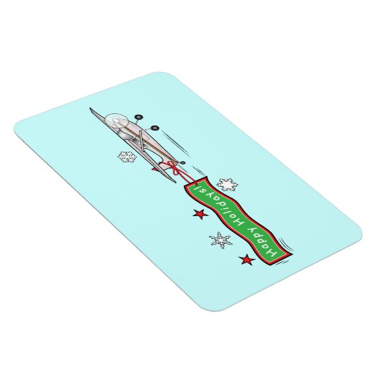 Magnet Flexible Avion Joyeuses vacances Noël (Côté Droit)