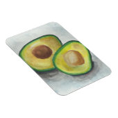 Magnet Flexible Avocado en aquarelle sur un Arrière - plan gris (Côté Droit)