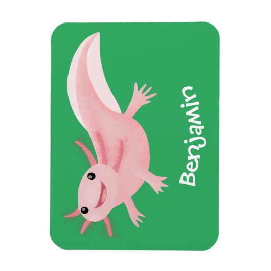 Magnet Flexible axolotl rose pâle (Vertical)