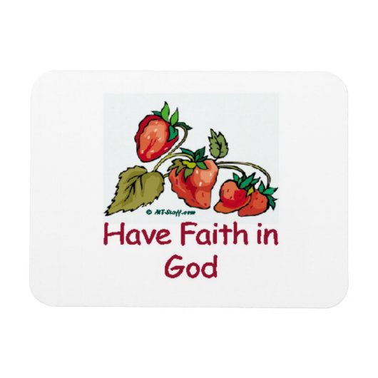 Magnet Flexible Ayez foi en Dieu fraise (Horizontal)