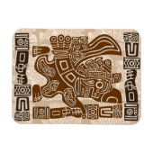 Magnet Flexible Aztec Eagle Guerrier Tribal Art antique (Horizontal)