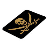 Magnet Flexible Aztec Gold Crâne et cutlass Pirate Calico Jack (Côté Gauche)