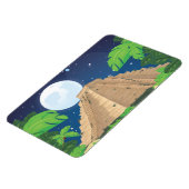 Magnet Flexible Aztec Pyramide paysage de dessin animé (Côté Gauche)