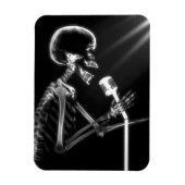 Magnet Flexible B&W X-Ray Vision Skeleton Singing on Mic (Vertical)